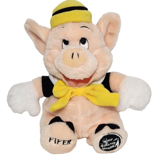 Walt DisneyWorld Kiefer Pig Plush Stuffed Animal Three Little Pigs Fantasy Toy - Picture 1 of 4